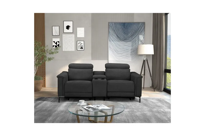 Lund Liggestol - Grå - Møbler - Sofaer - Reclinersofaer - 2 seters kinosofa & reclinersofa