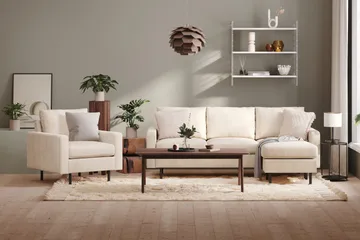 Peppe Manchester Lenestol 76 cm bred - Beige - Møbler - Stoler & lenestoler - Lenestoler - Klubblenestol