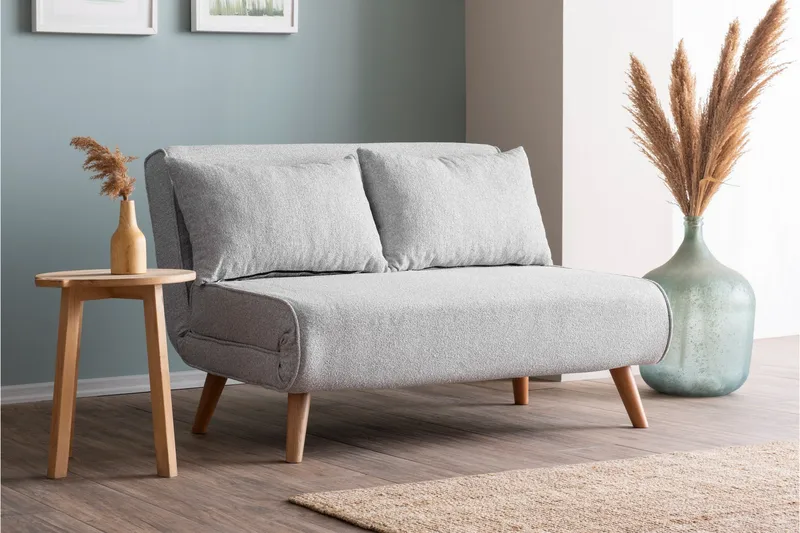 Folde Teddy Sovesofa Grå, Grå