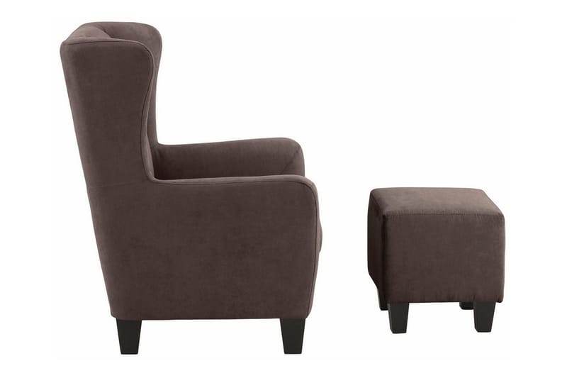 Silfa Lenestol Microfiber - Brun - Møbler - Stoler & lenestoler - Lenestoler - Ørelappstol