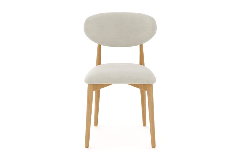 Molly spisestol i tre med stoffsete - Eik/Beige - Møbler - Stoler & lenestoler - Spisestuestoler & kjøkkenstoler