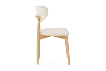 Molly spisestol i tre med stoffsete - Eik/Beige - Møbler - Stoler & lenestoler - Spisestuestoler & kjøkkenstoler