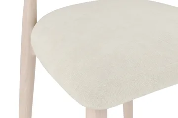 Molly spisestol i tre med stoffsete - Whitewash/Beige - Møbler - Stoler & lenestoler - Spisestuestoler & kjøkkenstoler