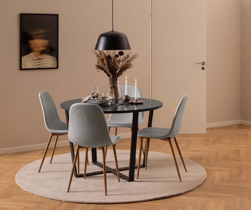 Spisestol HOME4YOU Celia Grå/eik - grå/eik - Møbler - Stoler & lenestoler - Spisestuestoler & kjøkkenstoler