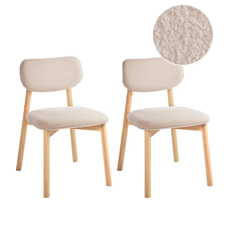 Spisestol Mills 2-pakning - Brun, Beige - Møbler - Stoler & lenestoler - Spisestuestoler & kjøkkenstoler