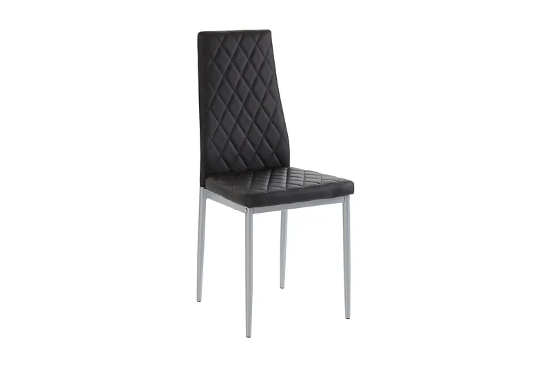 Juana Spisestol 2-pk, PU/Svart/Metall
