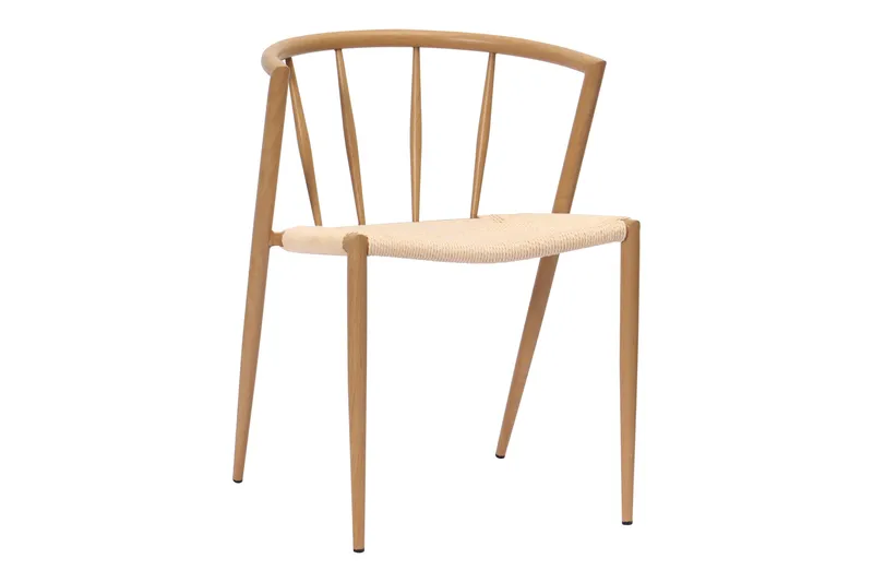 Winston Spisestol, Beige / Metallben eik