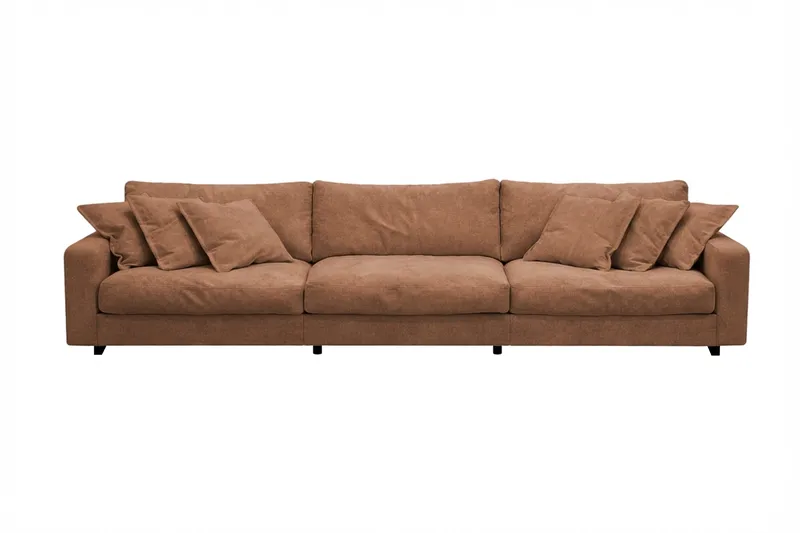 Valencia ekstra dyp 5-seters sofa i chenille - Rustrødbrun - Møbler - Sofaer