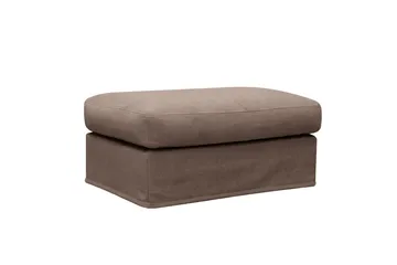 Valencia Extra Dyp 3-seters sofa + fotskammel med avtakbart og vaskbart trekk - Mørkebrun - Møbler - Sofaer