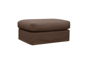 Valencia Extra Dyp 5-seters sofa + fotskammel med avtakbart og vaskbart trekk - Mørkebrun - Møbler - Sofaer
