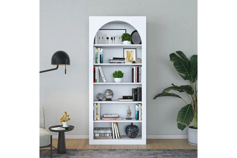 Eimar Bokhylle 80 cm - Hvit - Oppbevaring - Hyller - Bokhylle