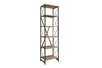 Hyler Bokhylle Suadiye Atlantic Pine / Svart Grey Colored Wood, Svart - Oppbevaring - Hyller - Bokhylle