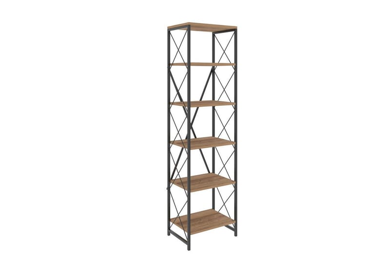 Hyler Bokhylle Suadiye Atlantic Pine / Svart Grey Colored Wood, Svart - Oppbevaring - Hyller - Bokhylle