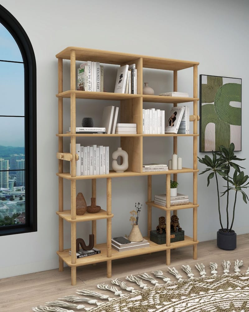 Icterina Bokhylle 120x174 cm - Eik - Oppbevaring - Hyller - Bokhylle