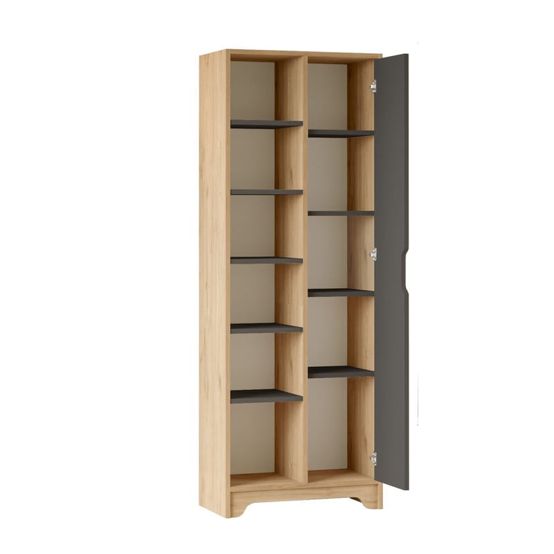 Multi Purpose Cabinet Homitis Eik antrasitt - Oppbevaring - Hyller - Bokhylle