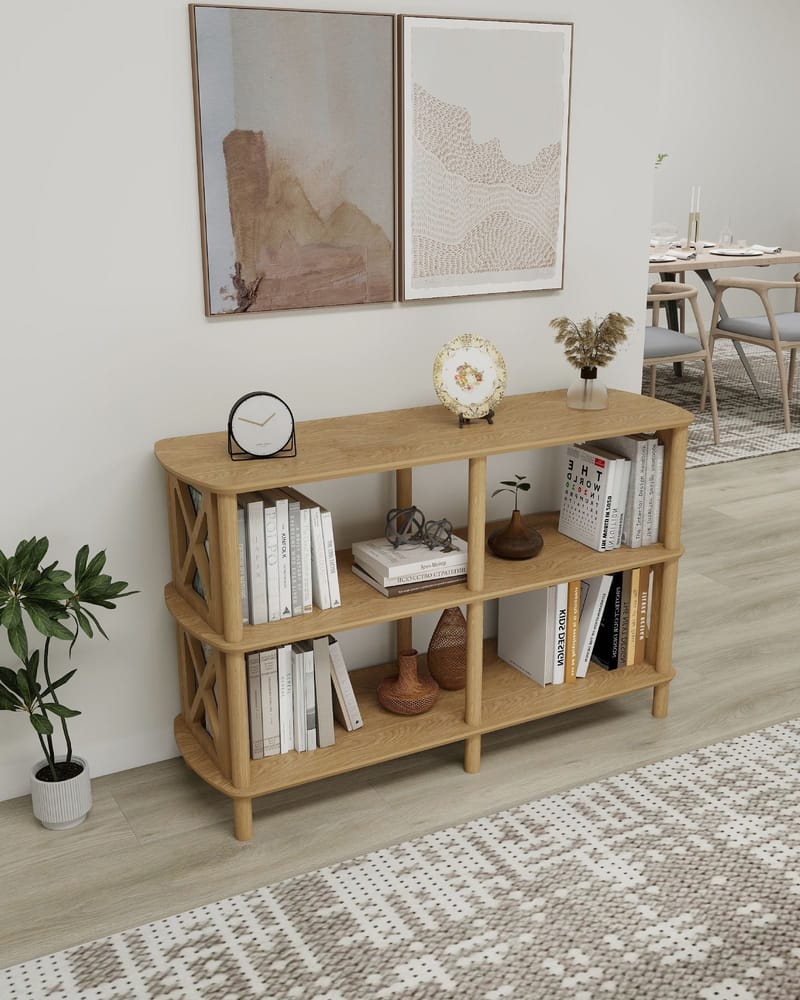 Nerola Bokhylle 80 cm - Eik - Oppbevaring - Hyller - Bokhylle