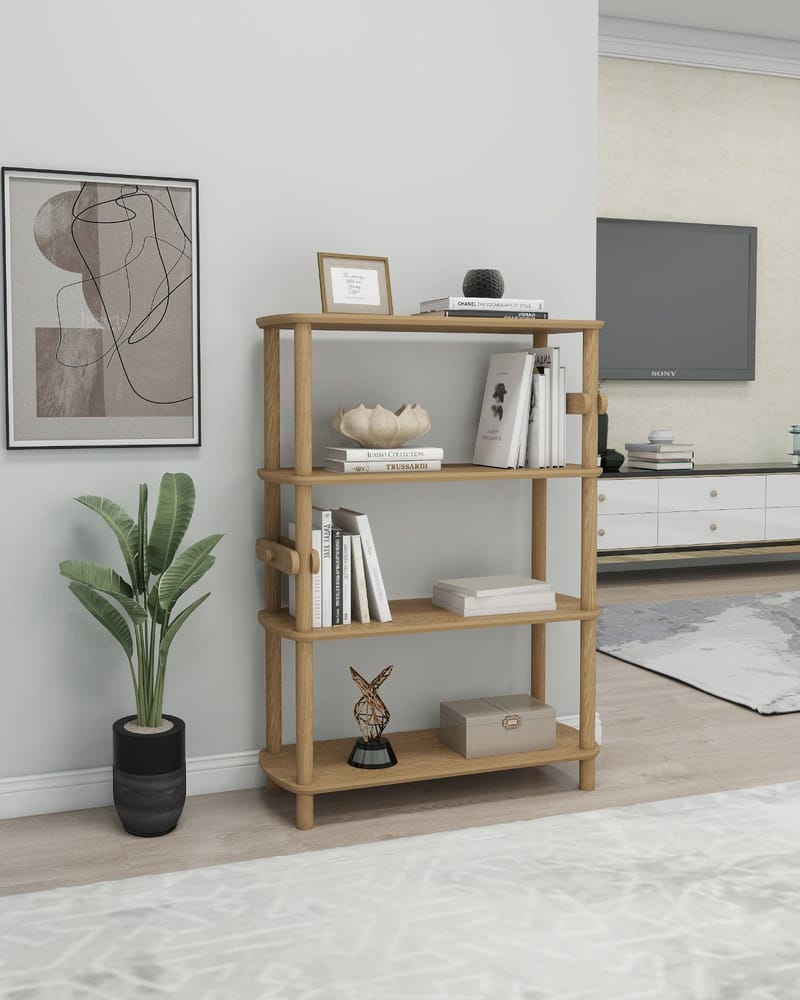Pienk Bokhylle 80x112 cm - Eik - Oppbevaring - Hyller - Bokhylle