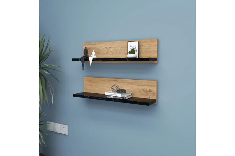 Vägghylla Kalune Design Svart - Oppbevaring - Hyller - Vegghylle