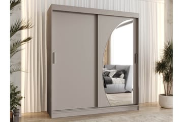Amira Garderobeskap Med Speil 180x200 cm - Oppbevaring - Klesoppbevaring - Garderober & garderobesystem