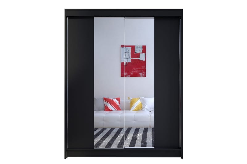 Camino Garderobe 150x58x200 cm - Svart/Hvit - Oppbevaring - Klesoppbevaring - Garderober & garderobesystem