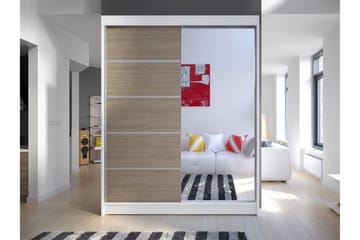 Camino Garderobe 58x150 cm LED-belysning - Hvit - Oppbevaring - Klesoppbevaring - Garderober & garderobesystem
