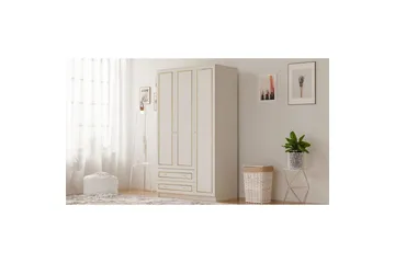 Carvo Garderobe 105x180 cm - Matt Hvit - Oppbevaring - Klesoppbevaring - Garderober & garderobesystem
