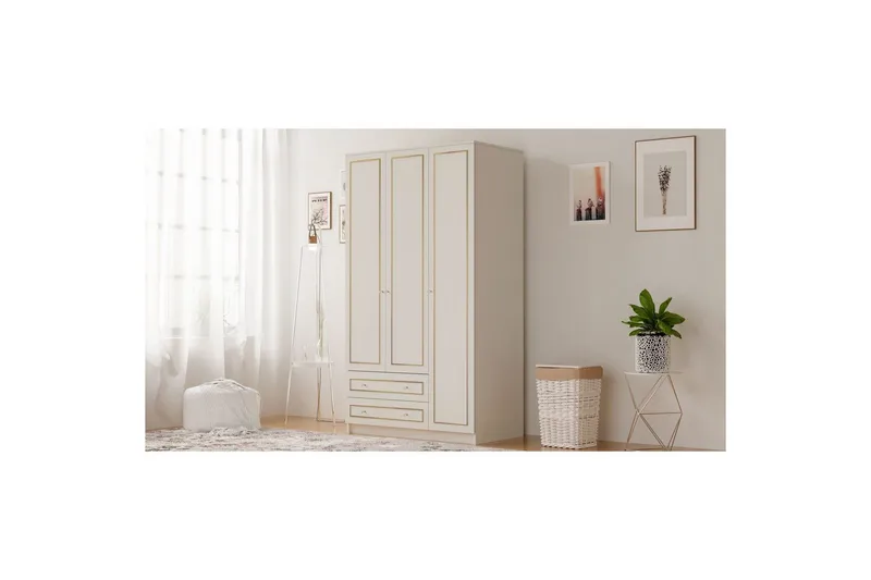 Carvo Garderobe 105x210 cm - Matt Hvit - Oppbevaring - Klesoppbevaring - Garderober & garderobesystem