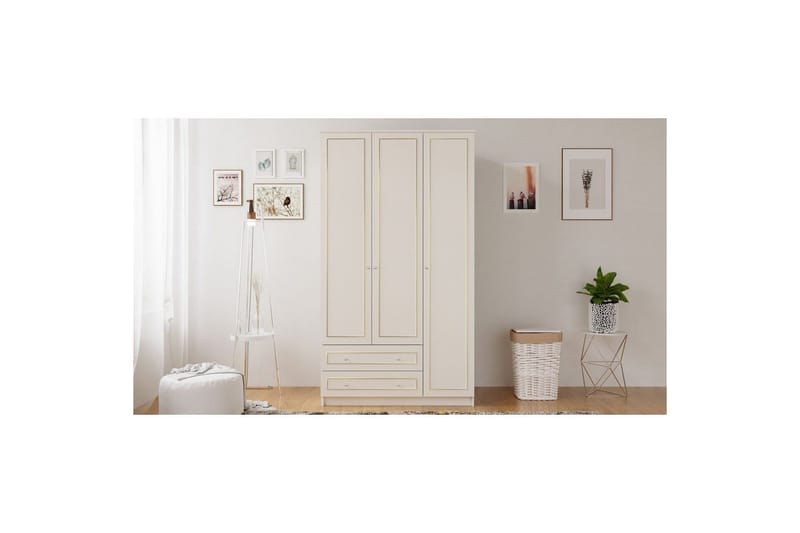 Carvo Garderobe 105x210 cm - Matt Hvit - Oppbevaring - Klesoppbevaring - Garderober & garderobesystem