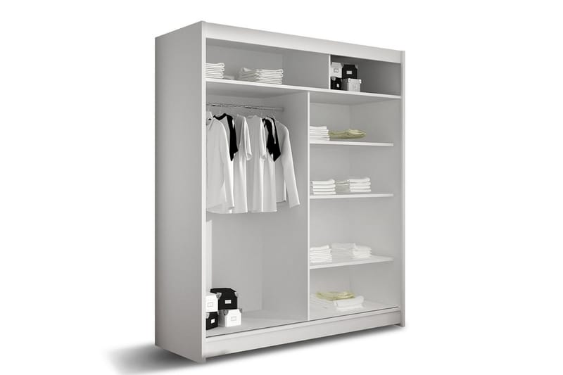 Leila Garderobe Skyvedører Speil - Eik - Oppbevaring - Klesoppbevaring - Garderober & garderobesystem