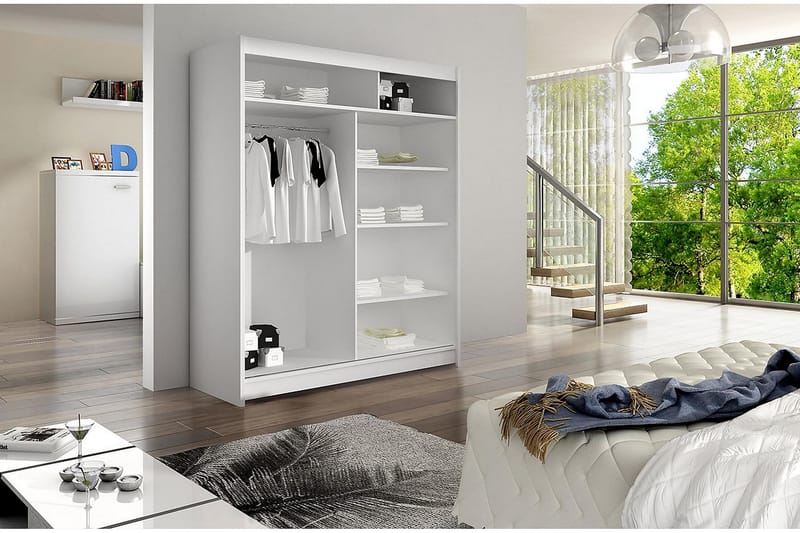 Presto Garderobe 58x150 cm - Svart/Hvit - Oppbevaring - Klesoppbevaring - Garderober & garderobesystem