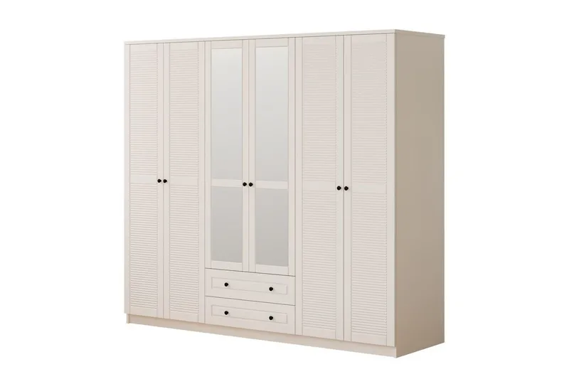 Savon Garderobesskåp 210x184 cm - Matt Hvit - Oppbevaring - Klesoppbevaring - Garderober & garderobesystem - Garderobeskap & klesskap