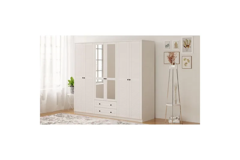 Savon Garderobesskåp 210x210 cm - Matt Hvit - Oppbevaring - Klesoppbevaring - Garderober & garderobesystem - Garderobeskap & klesskap