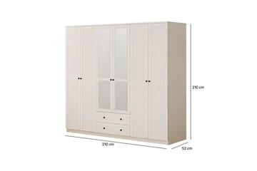 Savon Garderobesskåp 210x210 cm - Matt Hvit - Oppbevaring - Klesoppbevaring - Garderober & garderobesystem - Garderobeskap & klesskap