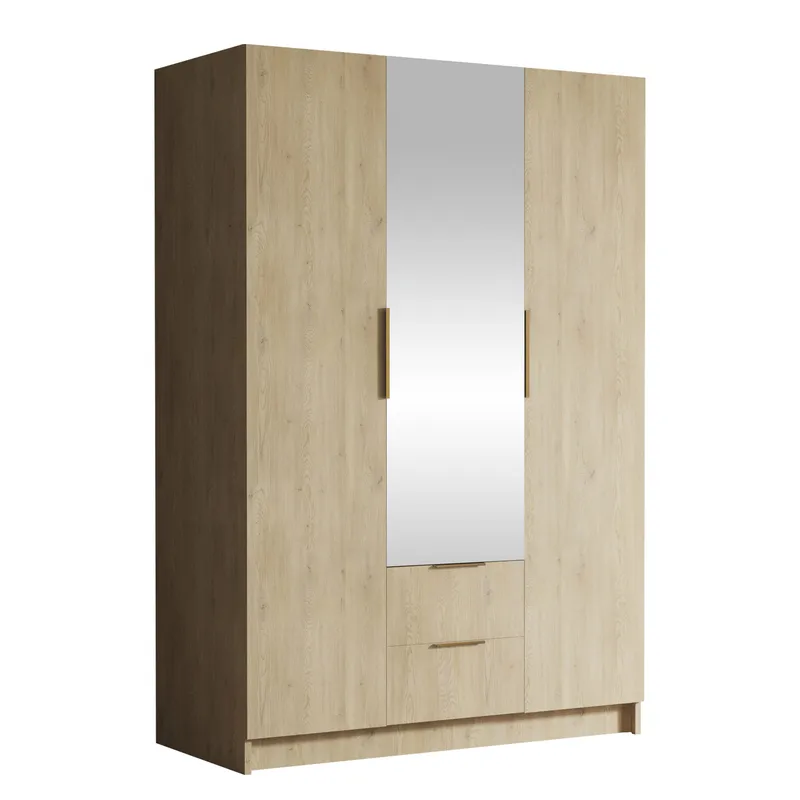 Varros Garderobeskapeskap med speil 150x216 cm - Brun - Oppbevaring - Klesoppbevaring - Garderober & garderobesystem