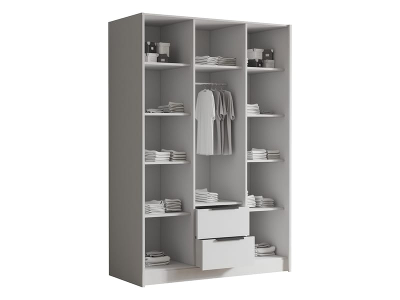 Varros Garderobeskapeskap med speil 150x216 cm - Brun - Oppbevaring - Klesoppbevaring - Garderober & garderobesystem