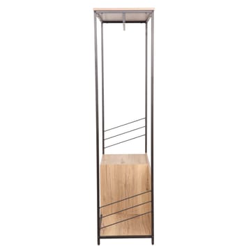 Hylle til gang HOME4YOU Dimitra 100x40x160 cm rustikk/svart - lyst rustikt tre/svart - Oppbevaring - Klesoppbevaring - Stumtjener - Klesstativ