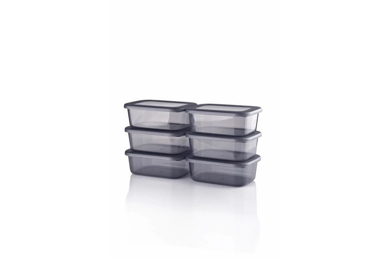 Oppbevaringsbokssett (12 deler) Ornel Antrasitt - Antrasitt - Oppbevaring - Oppbevaring til småting - Oppbevaringsbokser - Plastkurv & plastboks