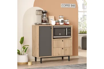 Donae Kommode 88 cm - Eik/Antrasitt - Oppbevaring - Skap - Oppbevaringsskap