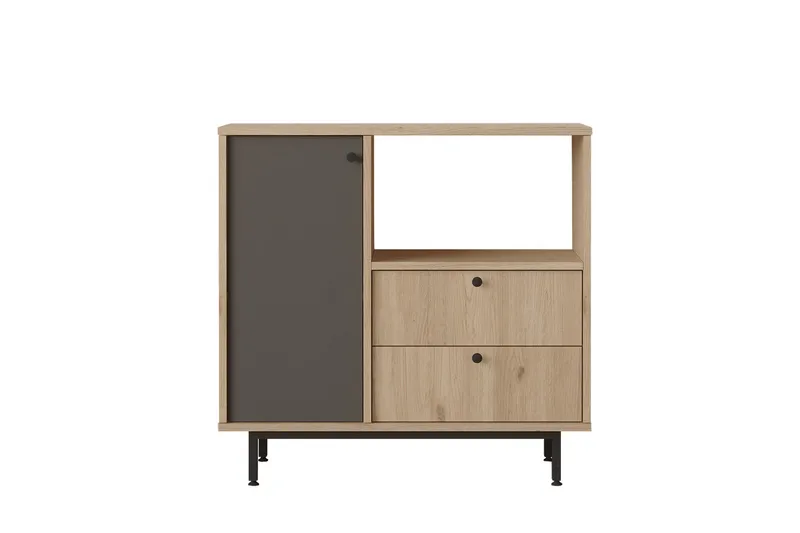 Donae Kommode 88 cm - Eik/Antrasitt - Oppbevaring - Skap - Oppbevaringsskap