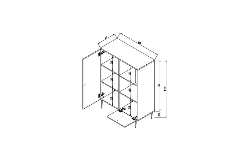 Hazeran Kommode 40 cm - Eik - Oppbevaring - Oppbevaringsmøbler - Kommode - Entrekommode