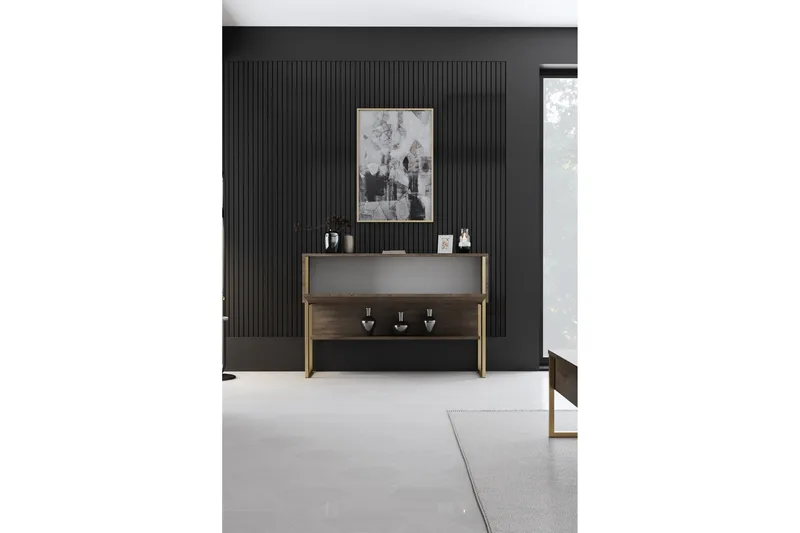 Luxe Kommode 120 cm - Gull/Valnøtt - Oppbevaring - Oppbevaringsmøbler - Kommode