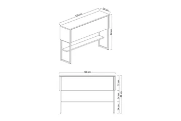 Luxe Kommode 120 cm - Gull/Valnøtt - Oppbevaring - Oppbevaringsmøbler - Kommode