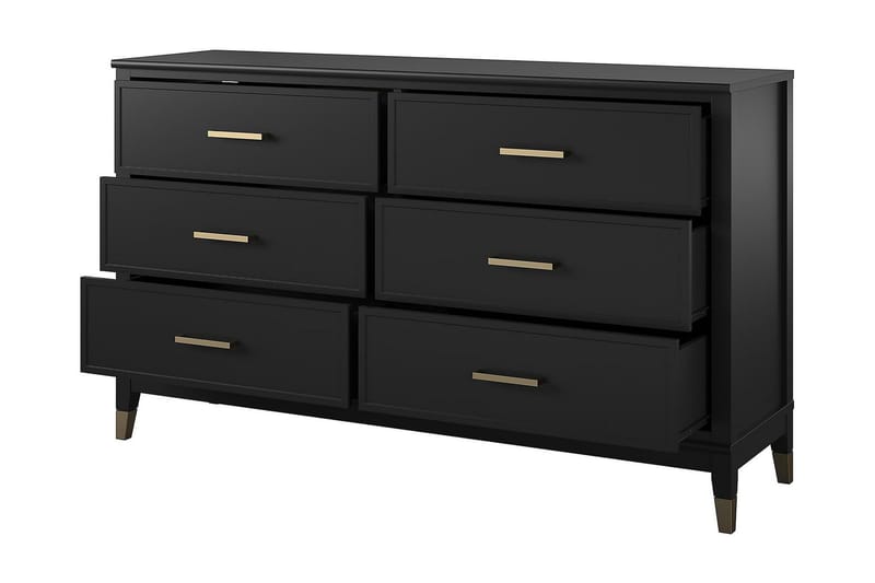 Westerleigh Kommode 144x41 cm Svart/Gull - Oppbevaring - Oppbevaringsmøbler - Kommode