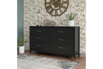 Westerleigh Kommode 144x41 cm Svart/Gull - Oppbevaring - Oppbevaringsmøbler - Kommode