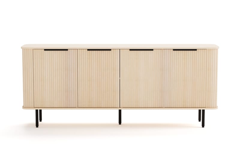 Kopparbo Ribbet Skjenk med Oppbevaring - Hvitlasert / Lys Eik / Tre - Oppbevaring - Oppbevaringsmøbler - Sideboard & skjenker