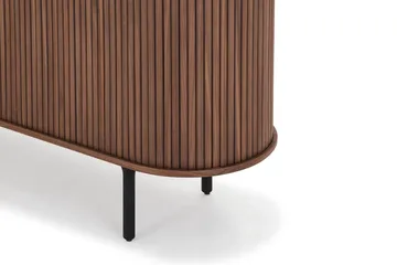 Noira Smalt Sideboard Ribbet Valnøtt 150x45 cm - Valnøtt / Brun - Oppbevaring - Oppbevaringsmøbler - Sideboard & skjenker