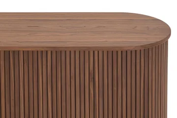 Noira Smalt Sideboard Ribbet Valnøtt 150x45 cm - Valnøtt / Brun - Oppbevaring - Oppbevaringsmøbler - Sideboard & skjenker