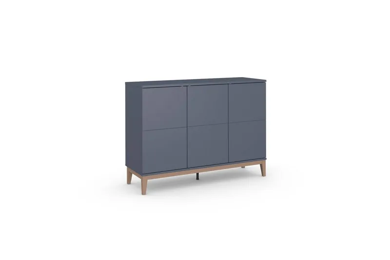 Skjenk Pelle 120x41x85 cm, Grå/Wotan Eik, 120x41x85 cm, Grå/Wotan Eik