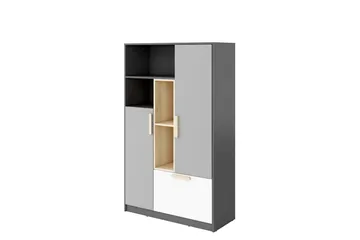 Decona Highboard - Mørk Grå/Lys Grå/Hvit/Beige - Oppbevaring - Skap - Oppbevaringsskap