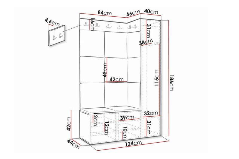 Dunvegan Highboard Black - Oppbevaring - Skap - Oppbevaringsskap